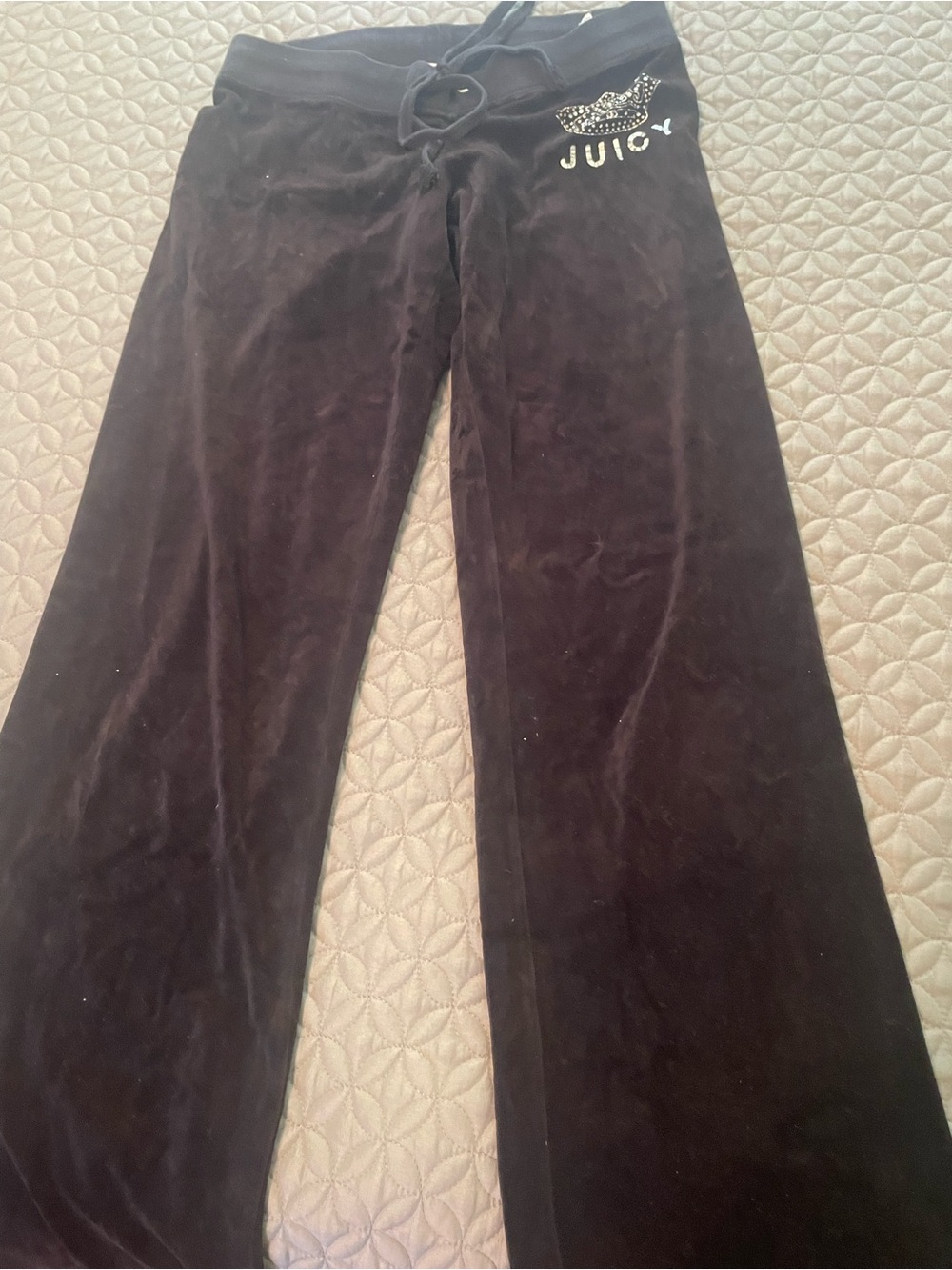 Juicy Couture Black Velour Hoodie with Branded Label
